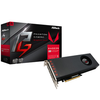 ASRock 华擎 幻影电竞 Radeon RX VEGA 56 8G 宙斯 显卡 8GB 黑色