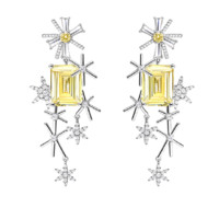 HEFANG Jewelry 何方珠宝 Snowflake晓雪雪花系列 HFJ1253499400 霏雪925银耳环