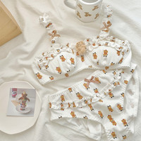 小甜崽sweet Lolita洛丽塔 小熊奶酪包 无钢圈内衣套装