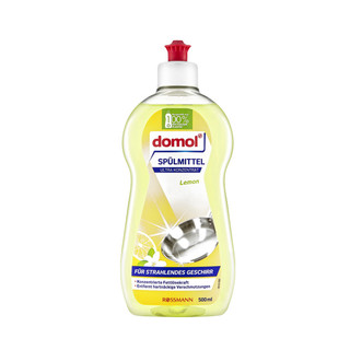Domol 朵莫餐具洗涤剂，无毒柠檬味孕妇可用洗碗液洗洁精500ml*2瓶