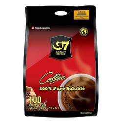 G7 COFFEE 中原咖啡 越南进口中原G7美式萃取速溶纯黑咖啡100包（2g*100包）