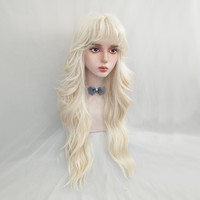 美立方假发旗舰店 Lolita洛丽塔 慵懒卷假发 奶金色