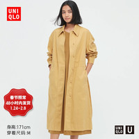优衣库女装 衬衫式大衣 447554(外套 风衣 春季上新)