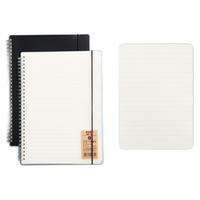 M&G 晨光 简系列 PP线圈本 横线款 B5 混色 黑1白1 2本装