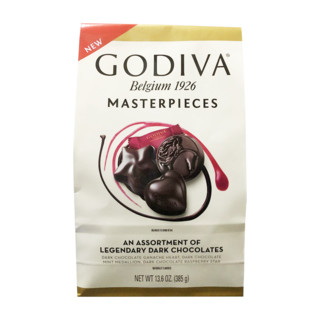 歌帝梵 Godiva松露形夹心黑巧克力牛奶焦糖袋装独立装单粒 大师级多规格 混装385g-勋章形星形（约40颗）