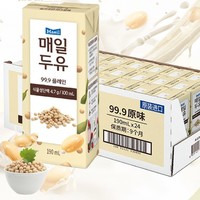 MAEIL 每日 韩国进口豆奶健康饮料饮品整箱盒装原味 原味190ml*24盒装
