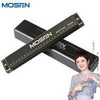 MOSEN 莫森 MS-24KB 24孔复音口琴 入门教学演奏口琴C调（黑色）