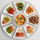 绒花瓷言 中式拼盘餐具 8拼盘+1汤碗