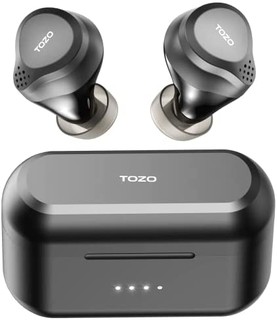 TOZO NC7牙 5.0 立体声耳机,沉浸式声音高级深低音耳机,黑色