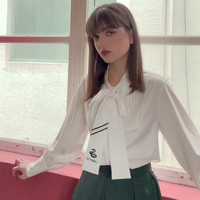 Kyouko 梗豆 JK制服 哈利波特联名款 长衬衫 斯莱特林羊蹄袖 022625