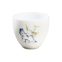 容山堂 白瓷浮金茶杯 70ml 竹