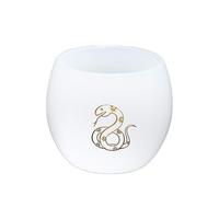容山堂 生肖雕刻玉瓷功德杯 50ml 蛇