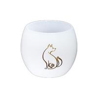 容山堂 生肖雕刻玉瓷功德杯 50ml 狗