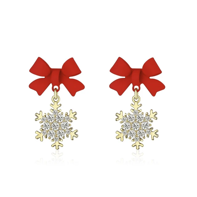 ZENGLIU DS21110 燃情雪花925银宝石耳环