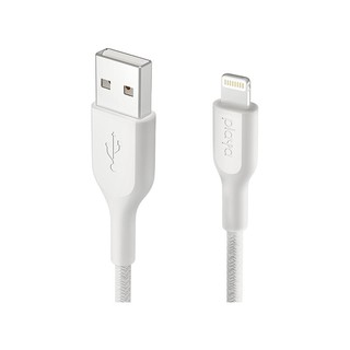 belkin 贝尔金 PMBK1002yz1M MFi认证 Lightning 2.4A 数据线 尼龙编织 1m 白色