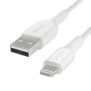 belkin 贝尔金 PMBK1002yz1M MFi认证 Lightning 2.4A 数据线 尼龙编织 1m 白色