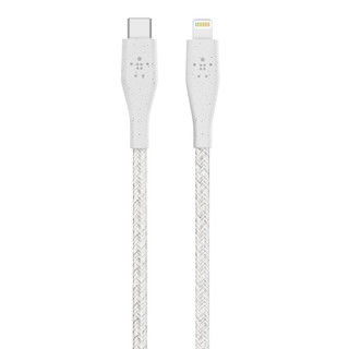 belkin 贝尔金 F8J243bt04-BLK MFi认证 Type-C转Lightning 3A 数据线 编织 1.2m 白色