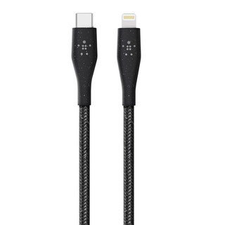 belkin 贝尔金 F8J243bt04-BLK MFi认证 Type-C转Lightning 3A 数据线 编织 1.2m 黑色