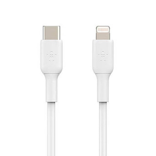 belkin 贝尔金 F8J239bt04-WHT MFi认证 Type-C转Lightning 3A 数据线 PVC 1m 白色