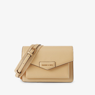 CHARLES & KEITH 粉蜡通勤女士翻盖单肩挎包信封包CK2-80680780-1