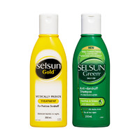 Selsun 去屑止痒洗发水 200毫升 2件装 黄色加强版+绿色舒缓修护型