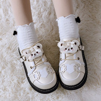 久久洛丽塔Lolita原创 熊抱抱 圆头厚底单鞋 生成色