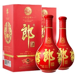 LANGJIU 郎酒 红花郎10（十）第四代 酱香型白酒 双瓶装 53度 500mL 2瓶