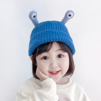 CHOMOCI 科莫齐 新款儿童毛线帽会响的眼睛男女宝宝秋冬季保暖网红帽子针织套头帽
