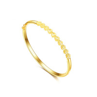 CHJ JEWELLERY 潮宏基 SDG30000656 颦顾足金手镯 5.5cm 14.15g