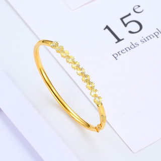 CHJ JEWELLERY 潮宏基 SDG30000656 颦顾足金手镯 5.5cm 13.35g