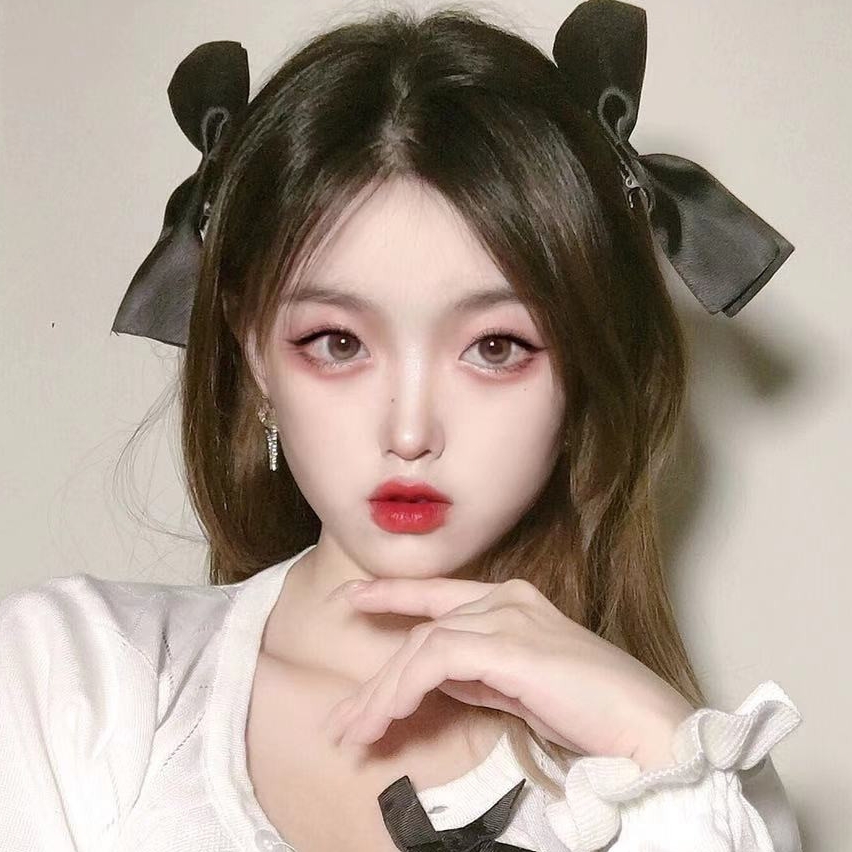 鹿系少女手作小铺 JK制服 双马尾蝴蝶结对夹 黑色