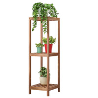 俬想家 多层实木花架 碳化色 28*28*94cm 三层