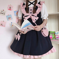 半糖猫丸原创Lolita Lolita洛丽塔 meow无袖连衣裙