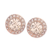 GIVENCHY 纪梵希 耳环Givenchy Rose Gold-Tone Pavé Button Stud Earrings