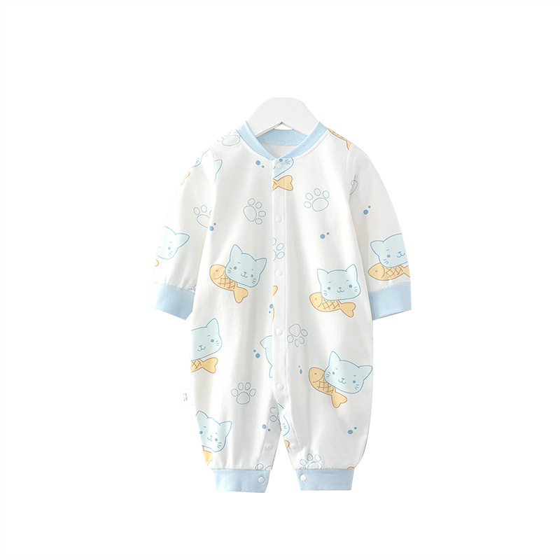 舒贝怡 婴儿纯棉哈衣爬服