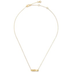 Kate Spade 凯特丝蓓 Gold-Tone Polished Bow Mini Pendant Necklace, 16\
