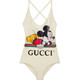  GUCCI 古驰 女款   x Disney Mickey 印花连体泳衣 501899XHACI 米色 XXS　