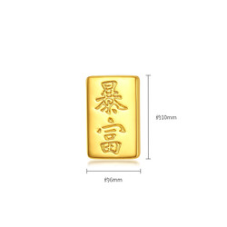 CHJ JEWELLERY 潮宏基 宝护-小金砖黄金串珠 SHG30000806