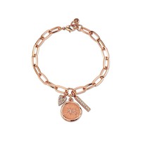 Unwritten Rose Gold Tone Plated Silver \
