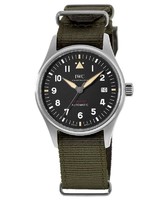 IWC 万国 Pilot's Automatic Spitfire Black Dial Green Strap Men's Watch IW326801