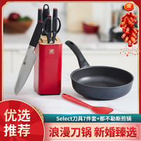 ZWILLING 双立人 不锈钢刀具不粘煎锅菜刀多用刀水果刀锅套装