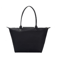 LONGCHAMP 珑骧 奢侈品 女士Le Pliage Neo系列黑色大号加厚帆布配牛皮革长柄手提饺子包 L1899 598 001