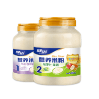 健诺 儿童宝宝米乳辅食钙铁锌米糊婴幼儿营养米粉6-36个月800g*2罐