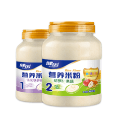 健诺 儿童宝宝米乳辅食钙铁锌米糊婴幼儿营养米粉6-36个月800g*2罐