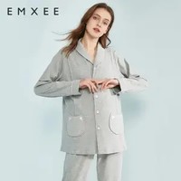 EMXEE 嫚熙 孕产妇纯棉家居服套装 猫咪款