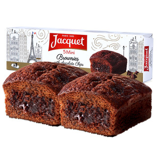 Jacquet Brossard 雅乐可 JACQUET雅乐可巧克力脆片布朗尼蛋糕150g×1盒零食面包