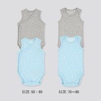 婴儿/新生儿 网眼连体装(无袖 2件装 哈衣 爬服) 425724