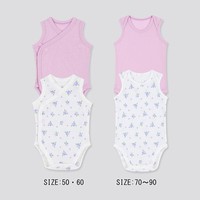婴儿/新生儿 网眼连体装(无袖 2件装 哈衣 爬服) 425727