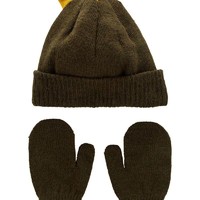 Carter's 孩特 2-Pack Dinosaur Hat & Mittens Set