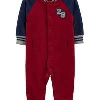 Carter's 孩特 Varsity Snap-Up Romper